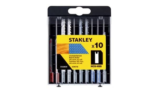 Conjunto de 10 Lâminas de Serra Haste “U” Stanley STA28020-XJ  