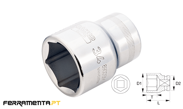 Chave de Caixa 35 mm Hexagonal Bahco 8900SM-35