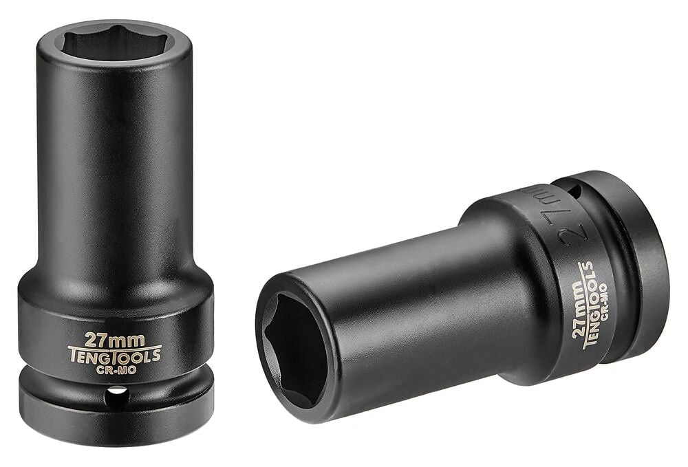 Chave de impacto de parede fina com 1" de profundidade, DIN métrica 27 mm Tengtools 910627