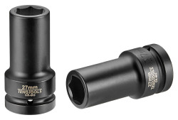 Chave de impacto de parede fina com 1" de profundidade, DIN métrica 27 mm Tengtools 910627
