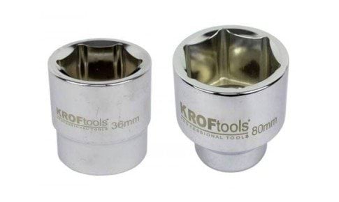 Chave de Caixa 1/2" 25mm Curta Hexagonal Kroftools 120625