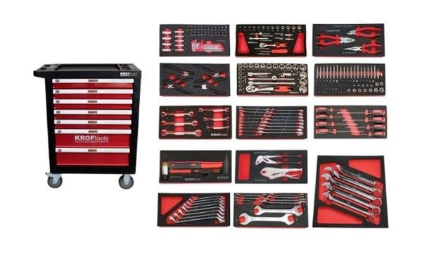 Carro de Ferramentas 7 Gavetas 237 Pcs Kroftools 8500VER