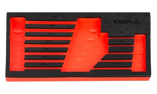 Módulo 12pcs chaves boca luneta com roquete 8-19mm Kroftools 8591V