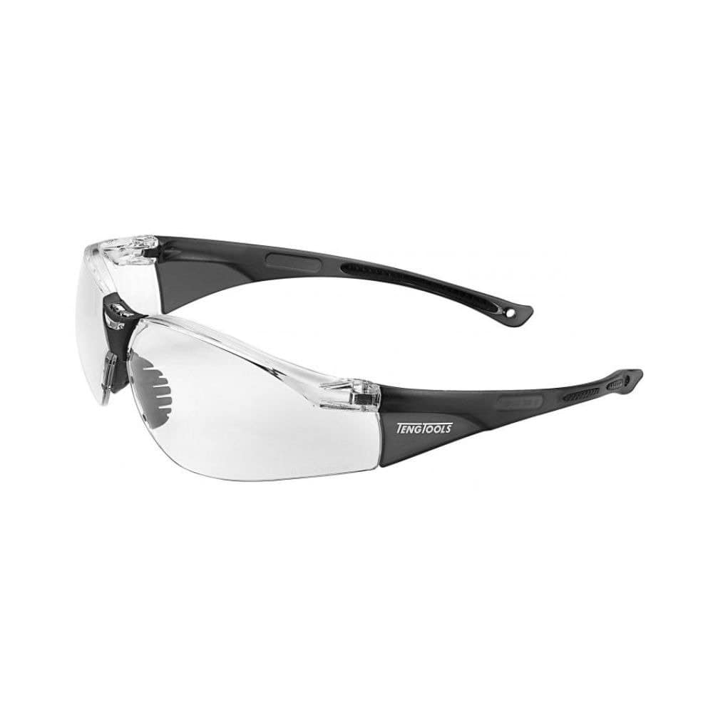 Óculos de segurança com lentes transparentes e design inspirado em esportes TENGTOOLS S-G713