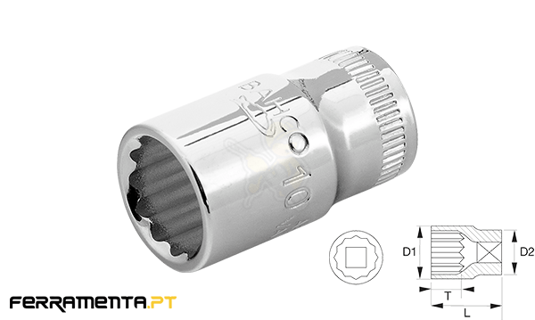 Chave de Caixa 1/4'' 9 mm 12 faces Bahco A6700DM-9