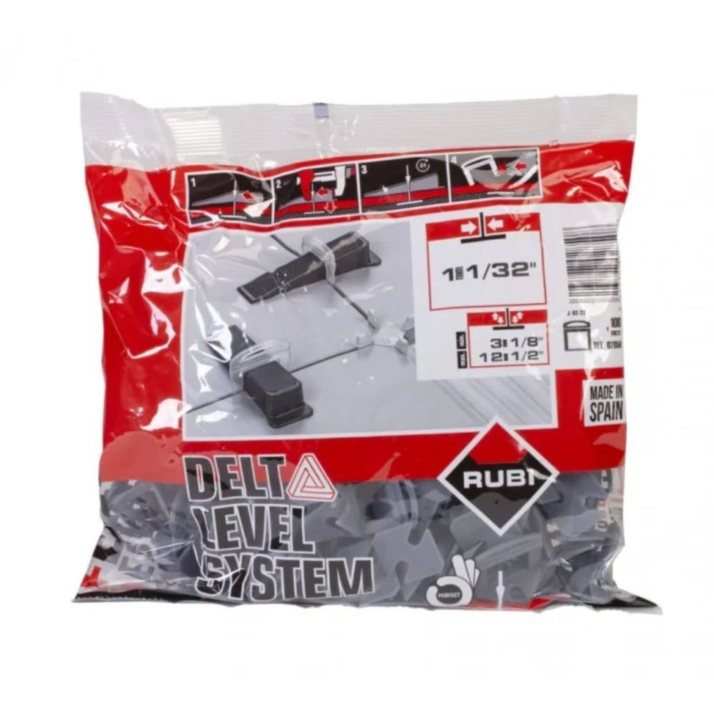Abraçadeira p/ Kit Delta Nivelamento 3-12mm 1mm Delta Level System (B-100 un) Rubi 2850