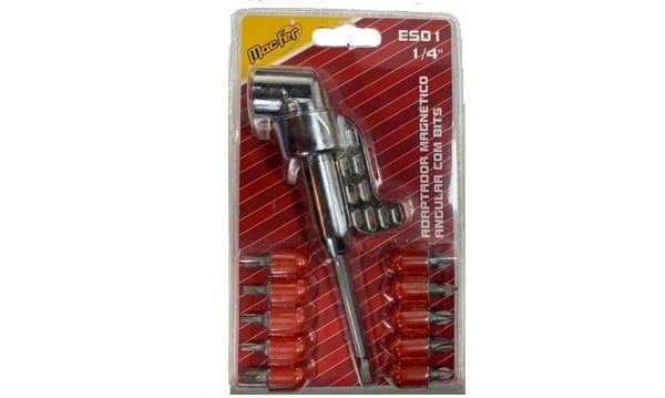 Macfer Adaptador Angular Magnético 1/4" com Bits ESO1