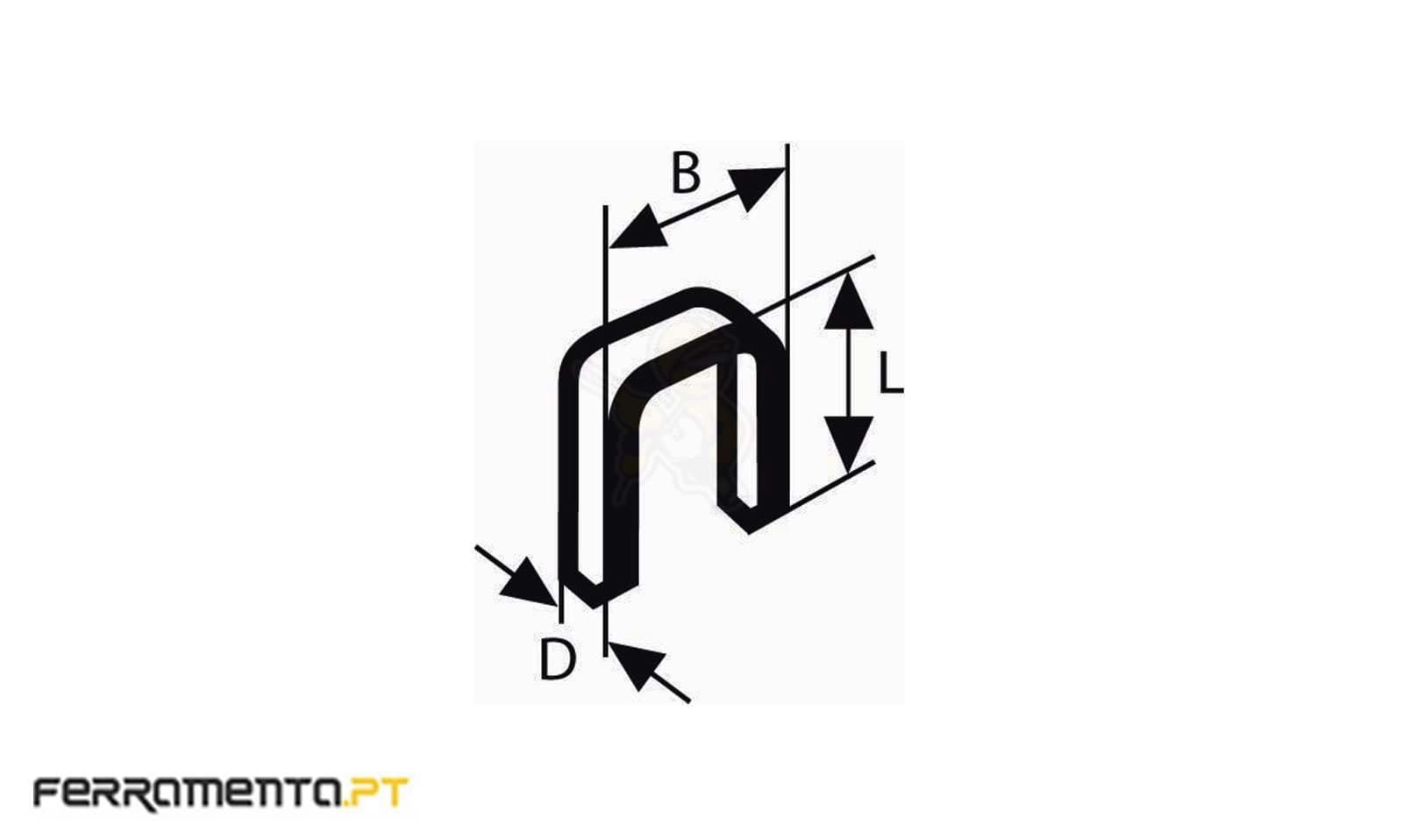 Agrafo estreito tipo 55 resinado Bosch 1.609.200.374