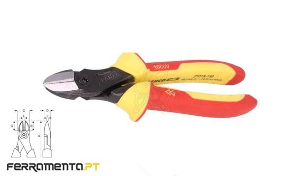 Alicate Corte Lateral 160mm Bahco 2101S-160