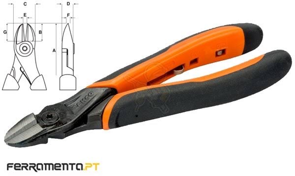 Alicate de Corte Lateral 180mm Bahco 2101G-125