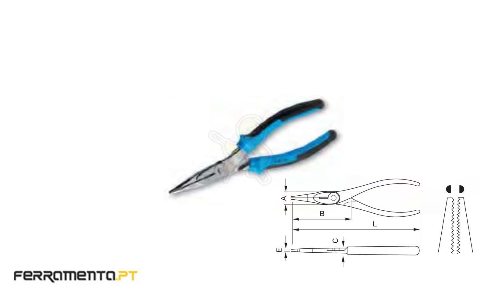 Alicate Ponta Chata Boca Semi-Redonda 200 Irimo 612.291