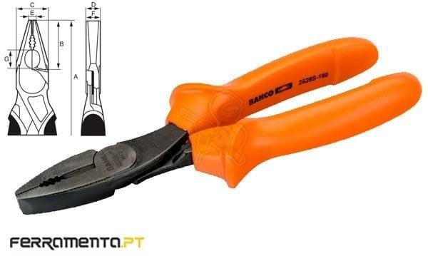 Alicate Universal 180mm 1000V Bahco 2628S-180