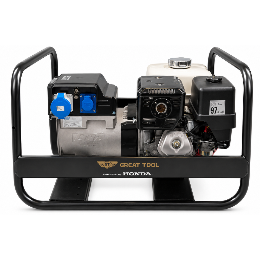 Gerador Gasolina 9,16 kVA Powered by HONDA Great Tool 8000 H