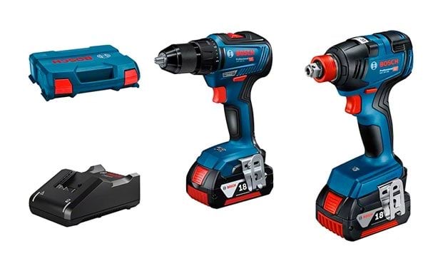 Kit Aparafusadora de Impacto GDX 18V-200 + Aparafusadora GSR 18V-55 Professional BOSCH 06019J2207