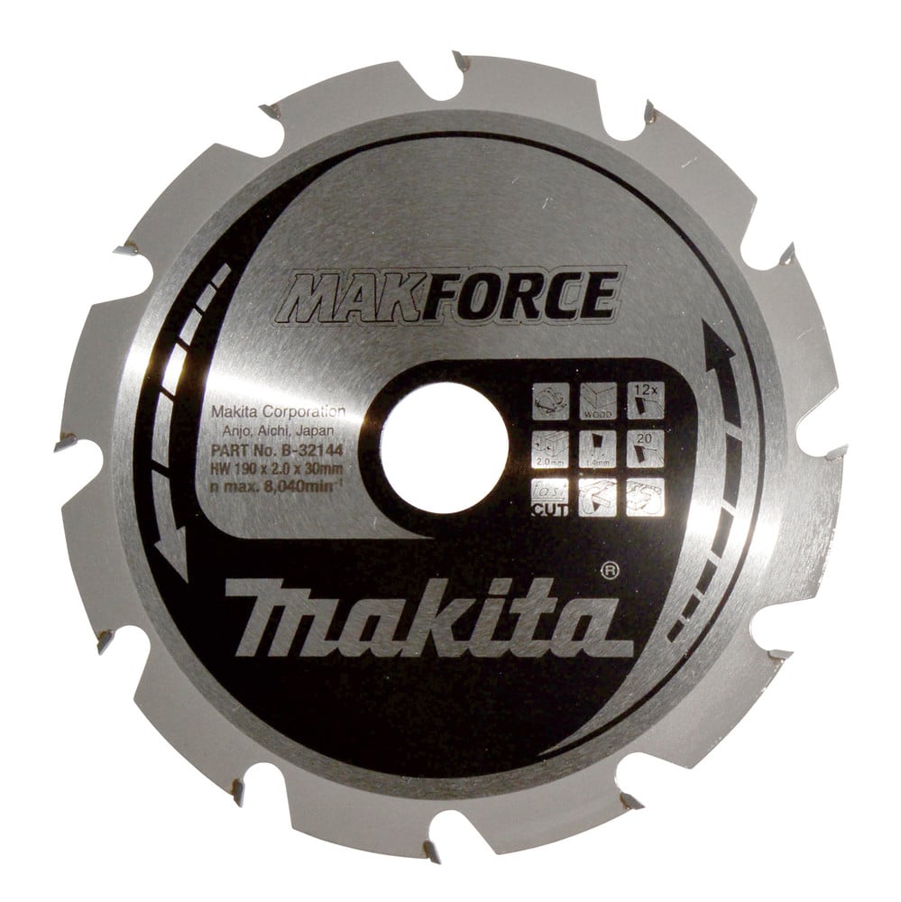 Disco Serra circular, Makparace T.C.T, 190 x 30 mm, 12 D Makita B-32144