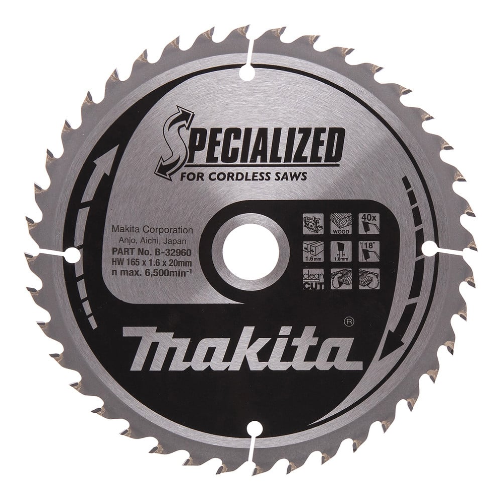 Disco Serra circular, HM165-40D BSS610 Makita B-32960