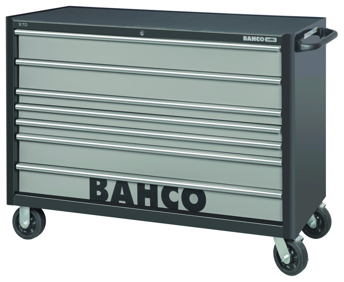 Carrinhos de ferramentas 53" com 7 gavetas - 1016 mm x 501 mm x 1440 mm Bahco 1476KXXL7BK