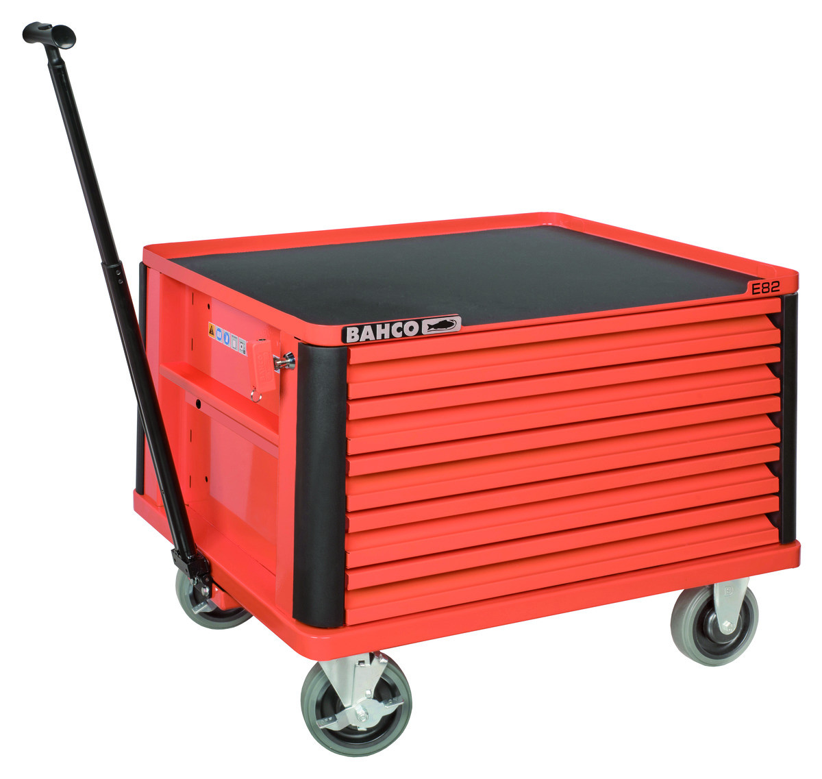 Baús superiores para cubo de arrumação E72 de 26" com rodas e 5 gavetas - Laranja - 693 mm x 510 mm x 542 mm Bahco 1482K5W