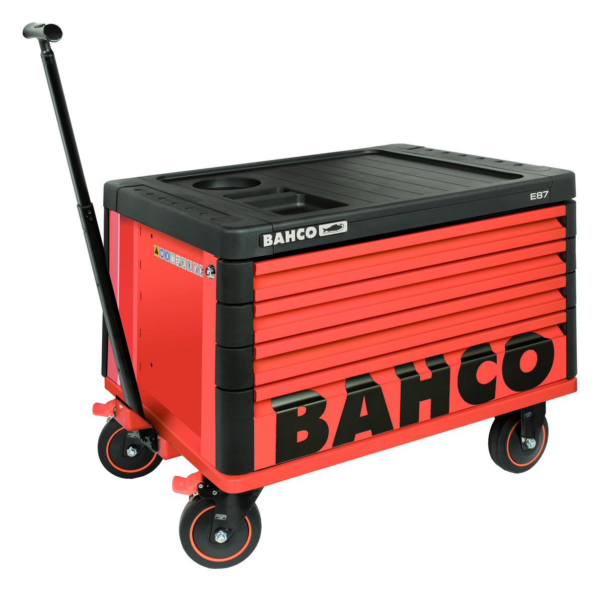 Baús superiores para cubo de arrumação E87 Premium com 4 gavetas - 564 mm x 692 mm x 510 mm Bahco 1487K4W