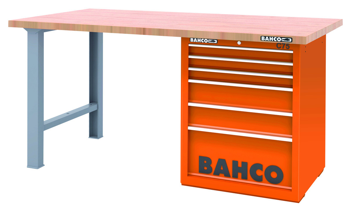Armário de parede ou de bancada com porta e ganchos Bahco 1495KH6WB18TW