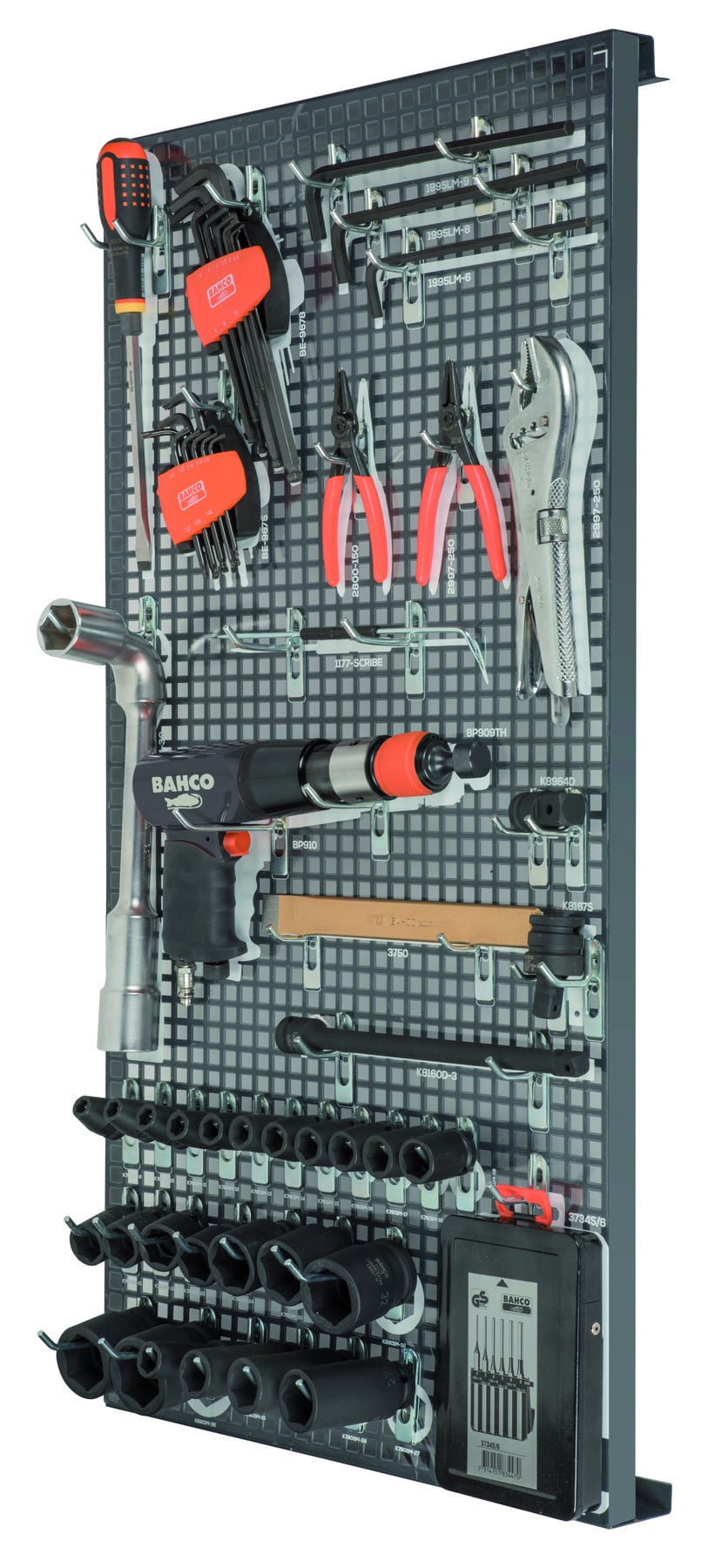 Painel para kit de ferramentas para reparação auto - 62 peças Bahco 1495TP-AUTO-M1