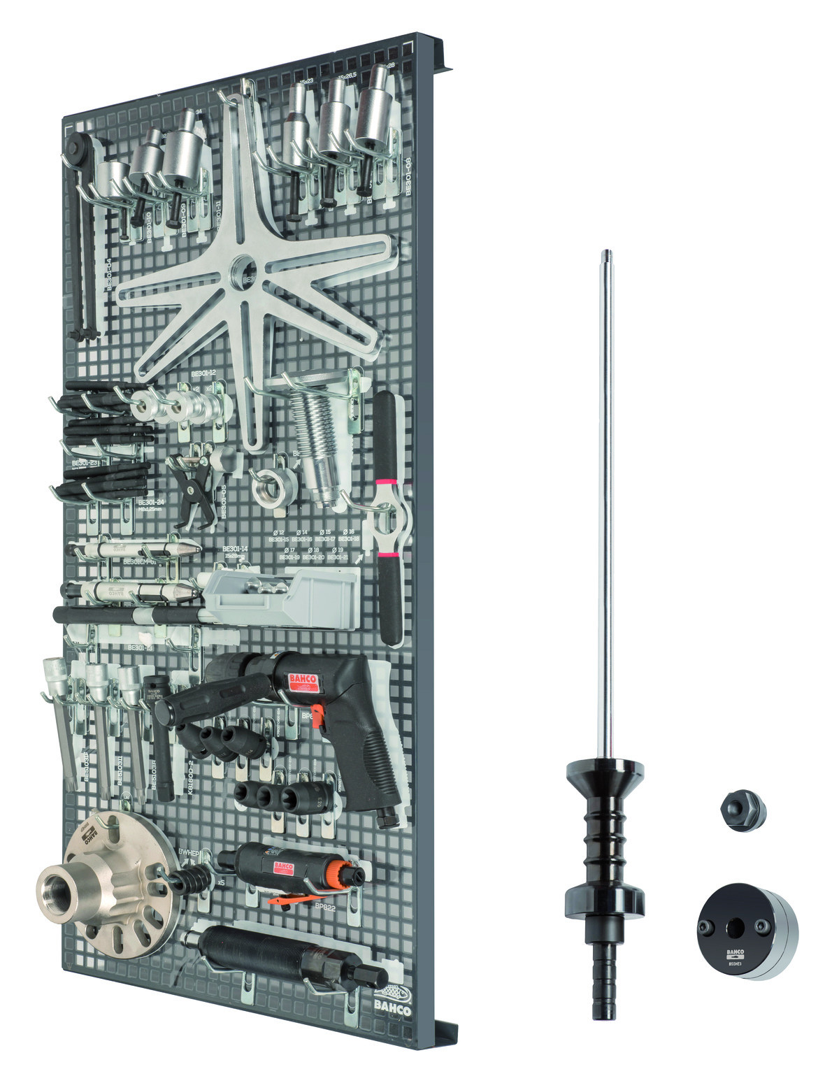 Painel para kit de ferramentas para reparação auto - 53 peças Bahco 1495TP-AUTO-M2