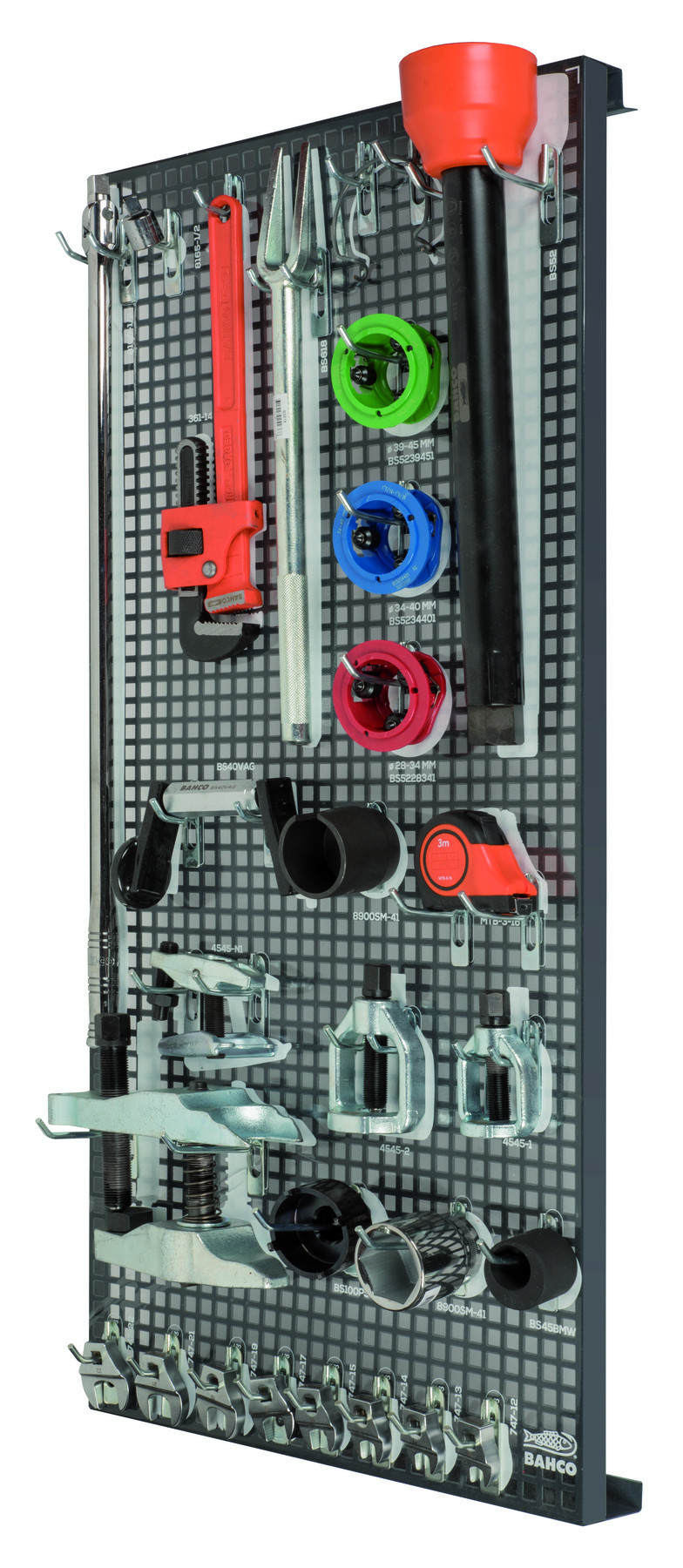Painel para kit de ferramentas para reparação auto - 23 peças Bahco 1495TP-AUTO-M4