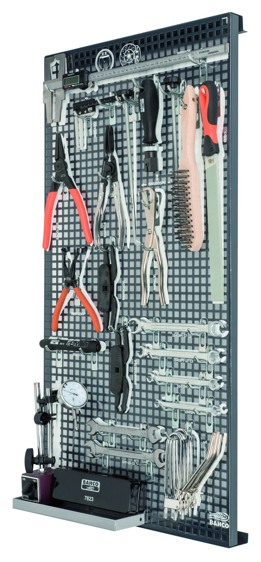 Painel para kit de ferramentas para reparação auto - 42 peças Bahco 1495TP-AUTO-M6