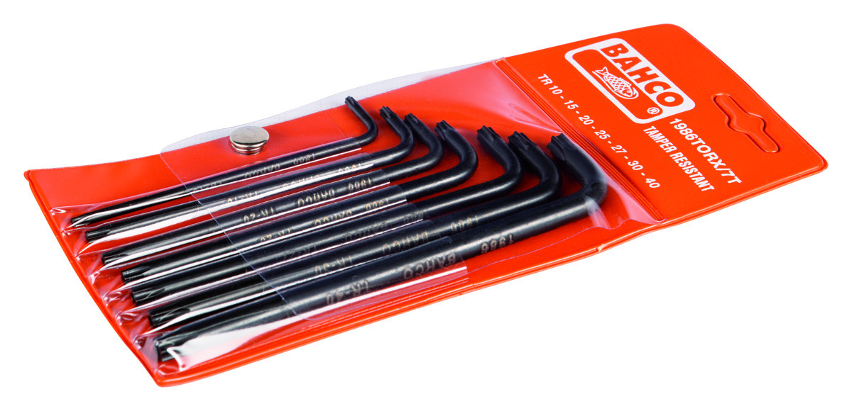 Jogo Chaves parafusos offset TORX Bahco 1986TORX/7T