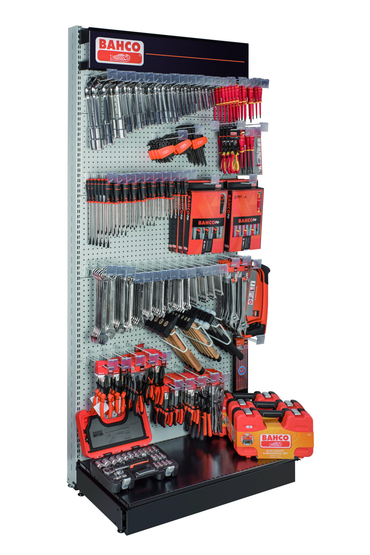 Kit de ferramentas com expositor de parede em metal 1 m - 768 peças Bahco BAHCO-1MW-1