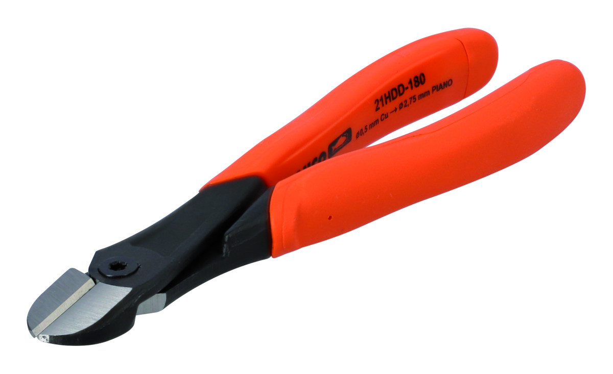 Alicate de corte lateral para trabalho pesado/industriapara arame de piano e arame de aço Bahco 21HDD-180IP