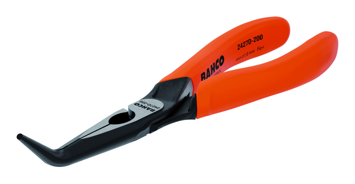 Alicates de pontas de 45° com pegas em monomaterial e acabamento em fosfato(160 mm) Bahco 2427 D-160