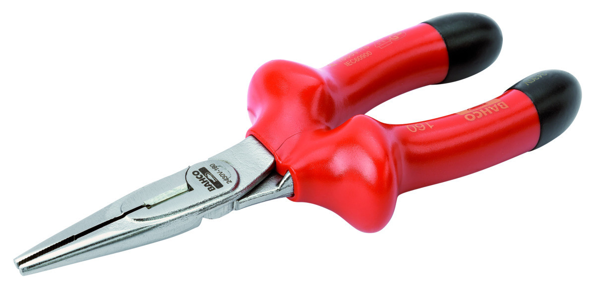 Alicate Pontas Semi Redondas Isolado 1000V Bahco 2430V-160