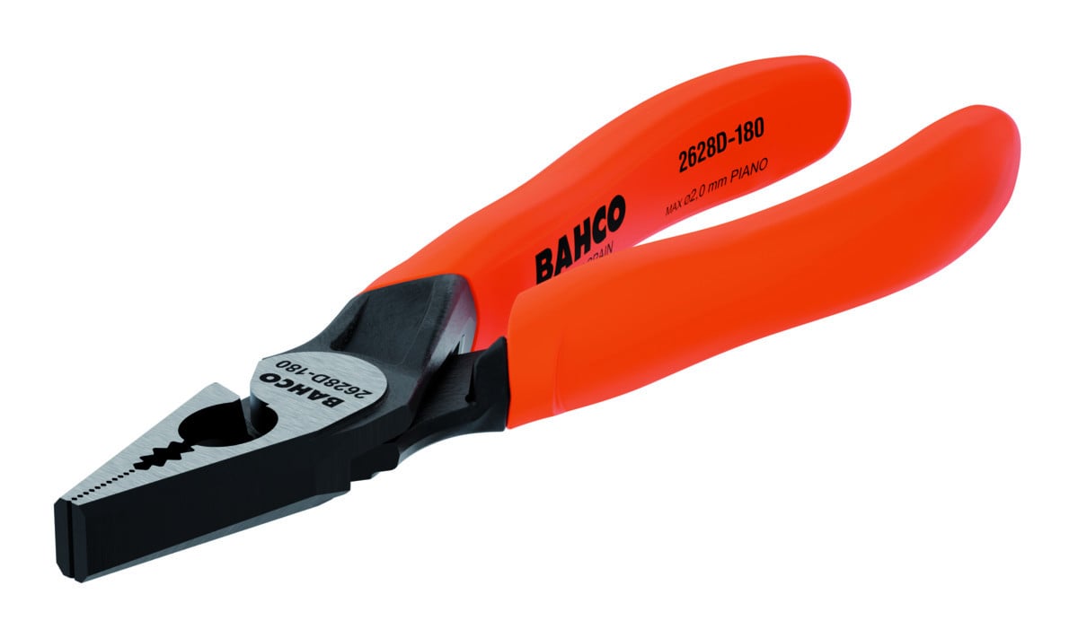 Alicates universais com pegas de monomaterial e acabamento em fosfato(180 mm) Bahco 2628 D-180