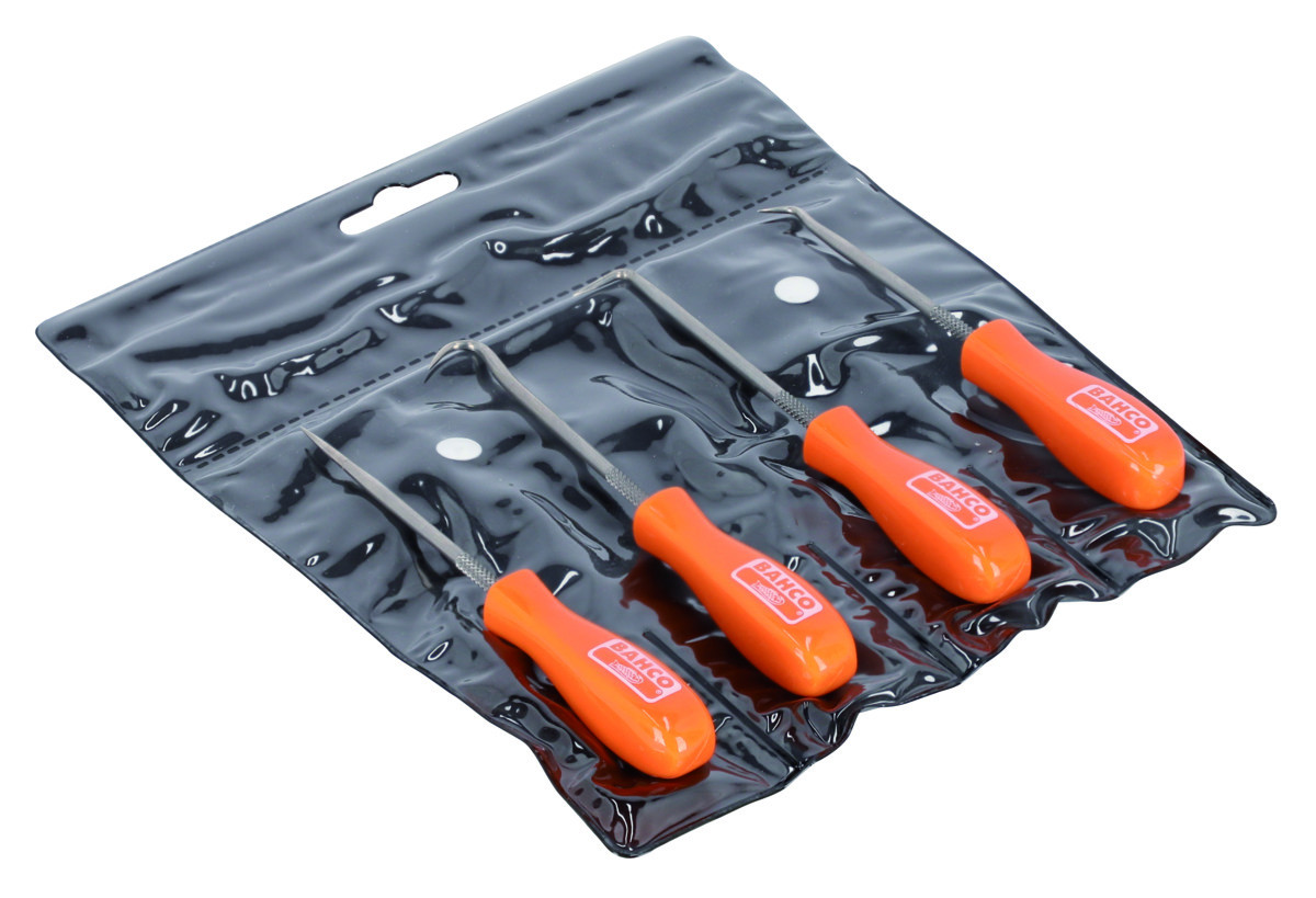 Conjunto de ponteiros, ganchos e varetas 130 mm - 4 peças Bahco 2633/S4