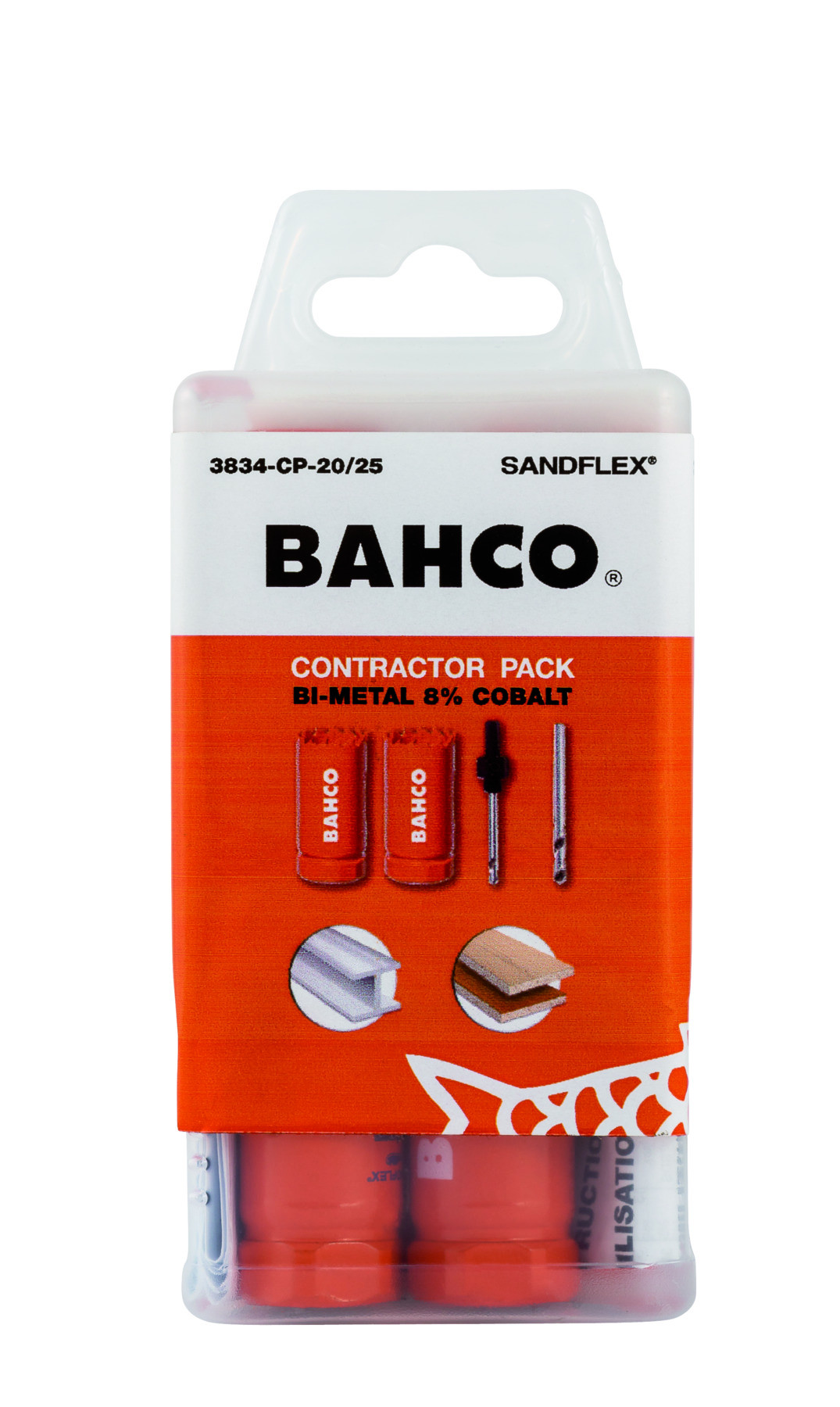 Conjunto de serras craneanas em bimetal Sandflex® 20x4 mm + 25x4 mm - 11 peças Bahco 3834-CP-20/25