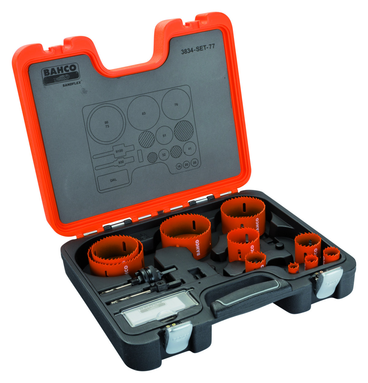 Serra craniana Sandflex® bimetal - dimensões mais comuns em engenharia, água e saneamento e instalações elétricas Bahco 3834-SET-77