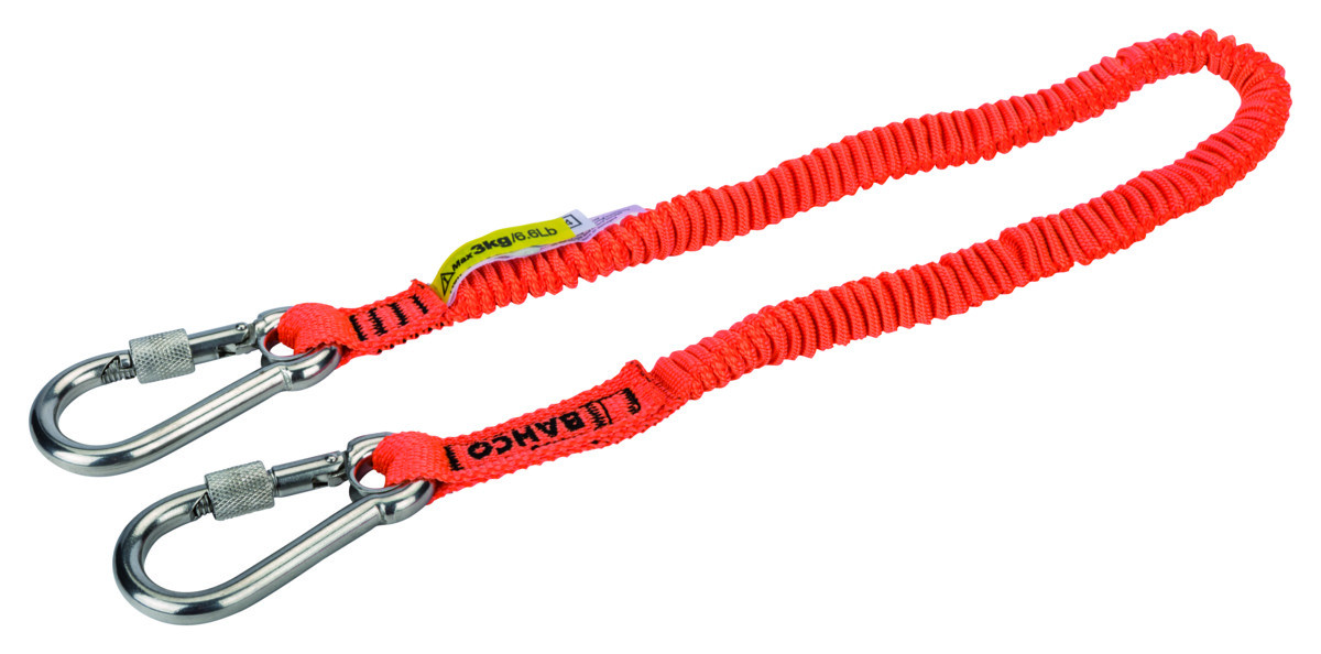 Correias laranja de alta visibilidade com mosquetão fixo 3 kg Bahco 3875-LY70