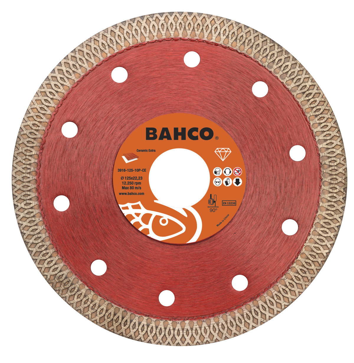 Discos Abrasivos Diamantados para Corte de Cerâmica & Azulejos 125 x 1.2 x 22.23mm Bahco 3916-125-10P-CE