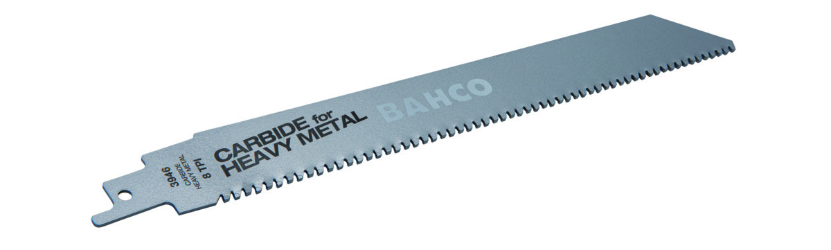 Lâminas com ponta de carboneto de tungsténio para serra sabre para o corte de metais pesados 8 TPI 150 mm Bahco 3946-150-8-HST-1P