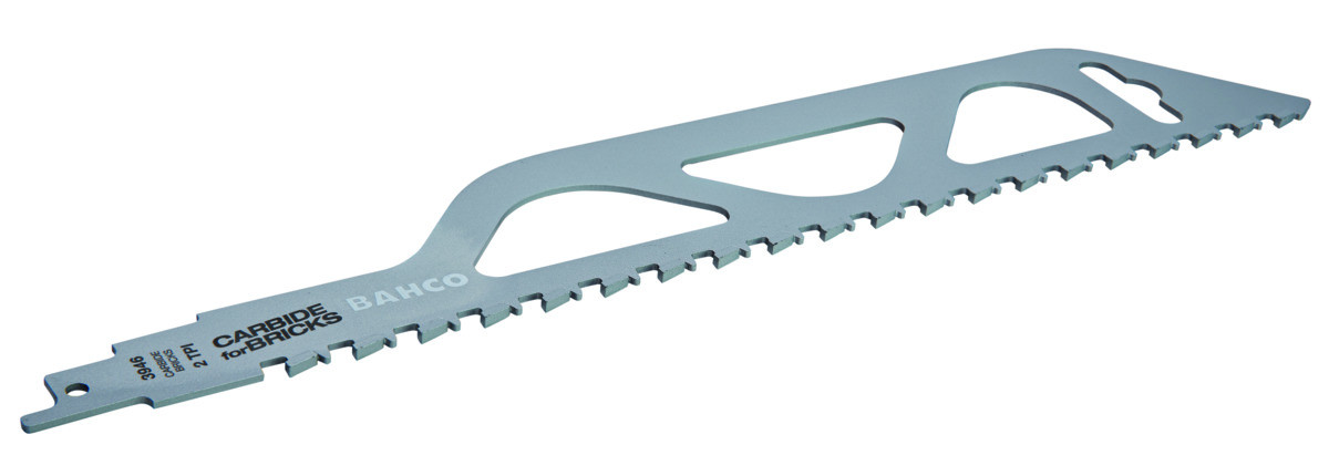 Lâminas com ponta de carboneto de tungsténio para serra sabre para o corte de tijolos, LECA e betão areado 2 TPI 300 ss Bahco 3946-300-2-CB-1P