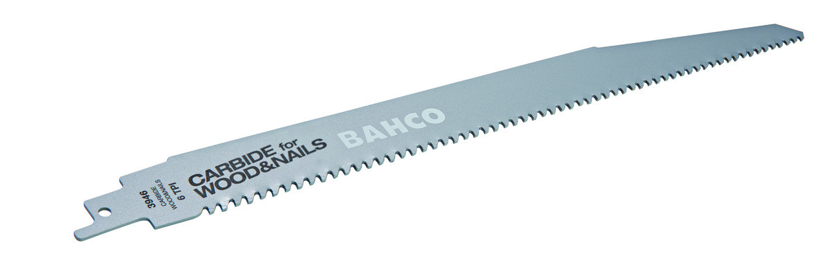 Lâminas com ponta de carboneto de tungsténio para serra sabre para o corte de madeira e pregos 6 TPI 150 mm Bahco 3946-150-6-DSL-1P