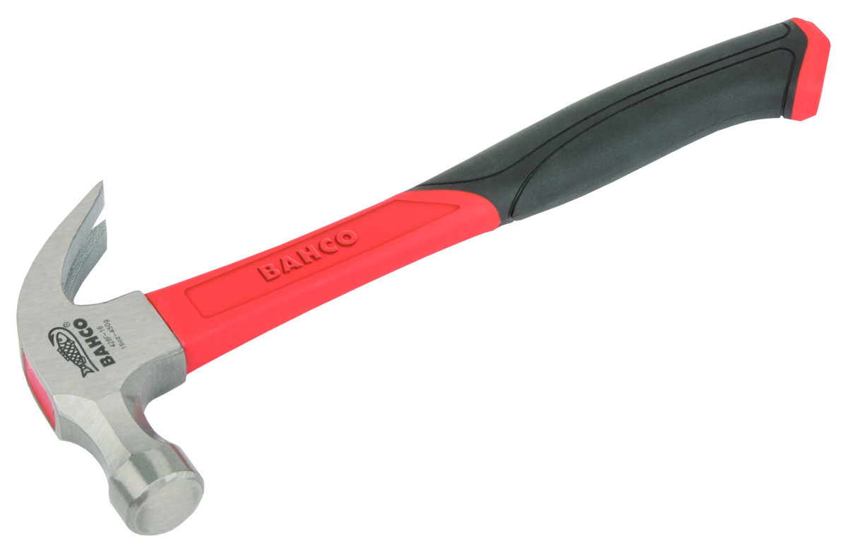Martelo de carpinteiro curvado com pega de borracha - 20 oz Bahco 428F-20