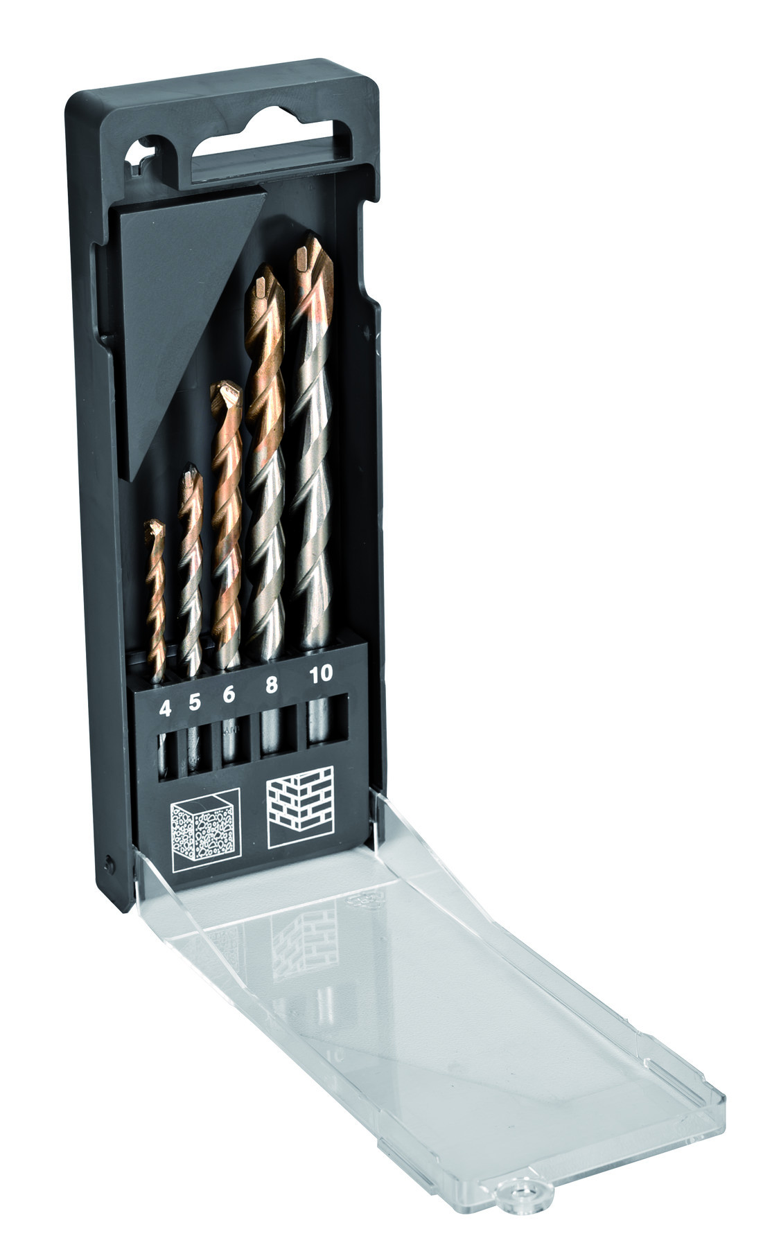 Conjunto de brocas para betão com ponta de carboneto - 5 peças Bahco 4641-PB