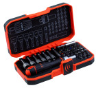 Conjunto de pontas 1/4" para trabalhos pesados, para chaves de porcas e pontas de fenda/Phillips/Pozidriv/TORX®/sextavadas com suporte para chave de roquete - 36 peças Bahco 59/S36BCR