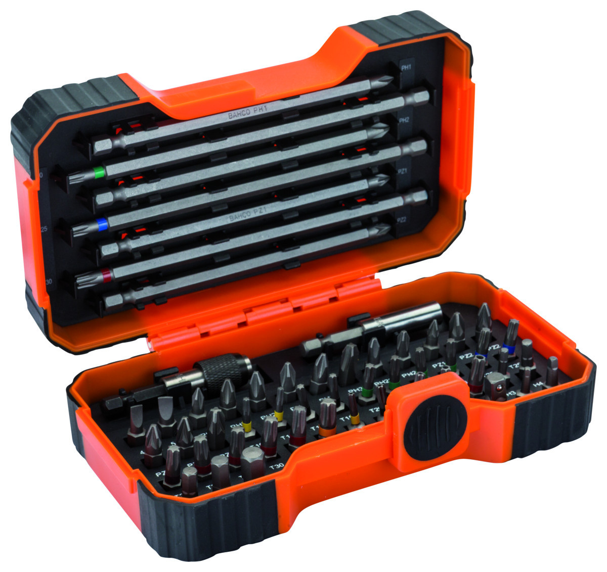 Conj. 54 bits p/paraf. fenda, Phillips, Pozidriv, Bahco 59/S54BC