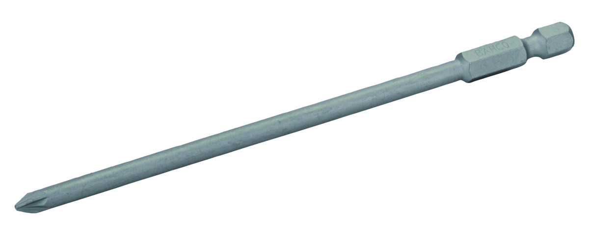 Pontas de aparafusadora standard 1/4" para parafuso PZ2 - 125 mm - 2 Pcs/Embalagem blister Bahco 59S/125PZ2-2P