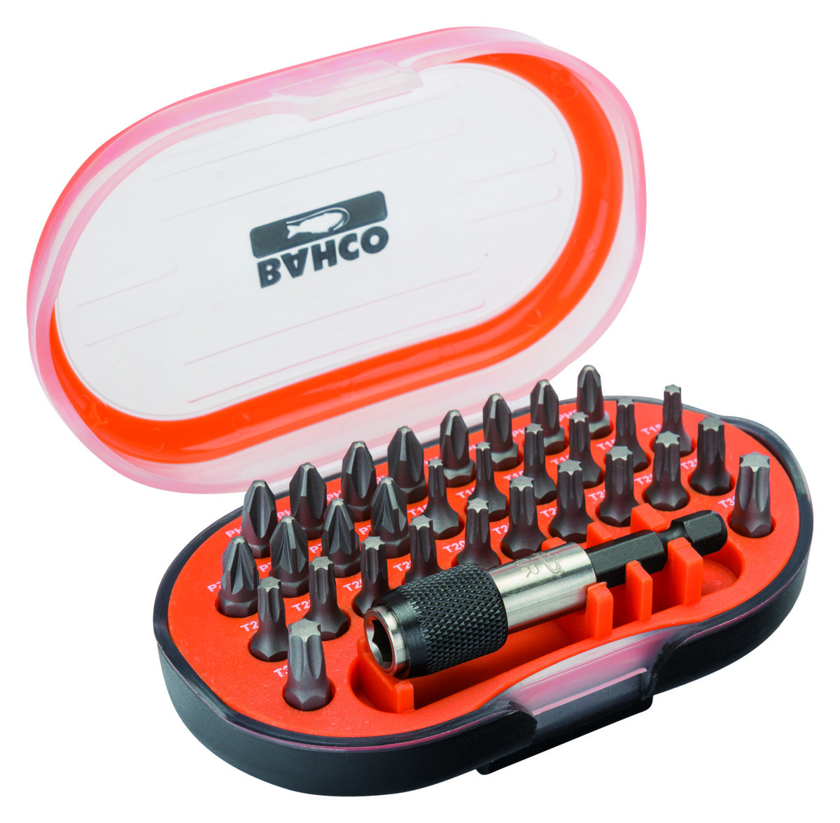 Conjunto de bits 31 peças para parafusos Phillips, Pozidriv, TORX® e suporte Bahco 59S/31-2