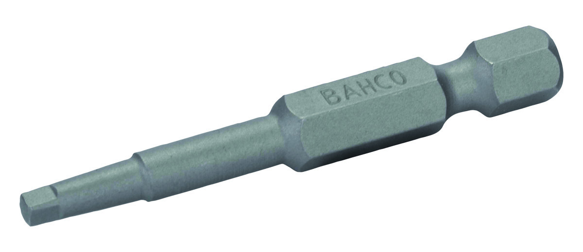 Pontas de aparafusadora standard 1/4" para parafusos Robertson de Robertson #3 -50 mm - 5 Pcs/Caixa de plástico Bahco 59S/50R3