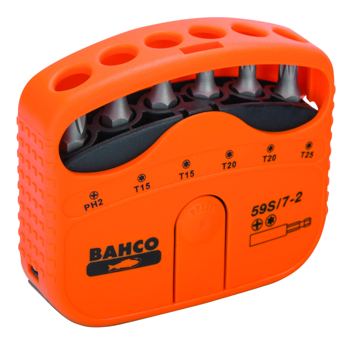Conjunto de 7peças de bits para parafusos Phillips e TORX® e suporte de bits Bahco 59S/7-2